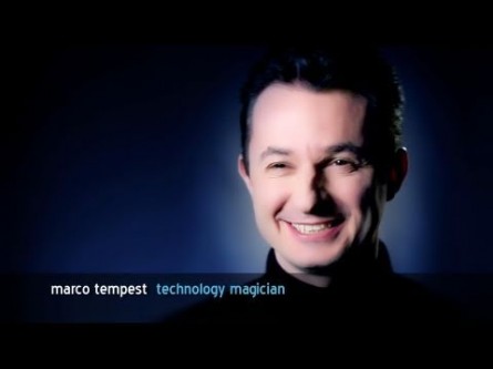 Marco Tempest working on a low-cost high-speed camera