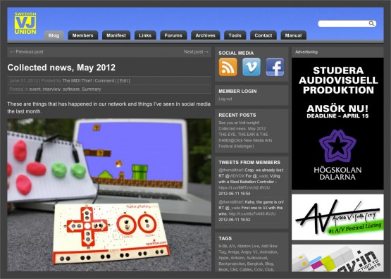 The Swedish VJ Union 2012 redesign